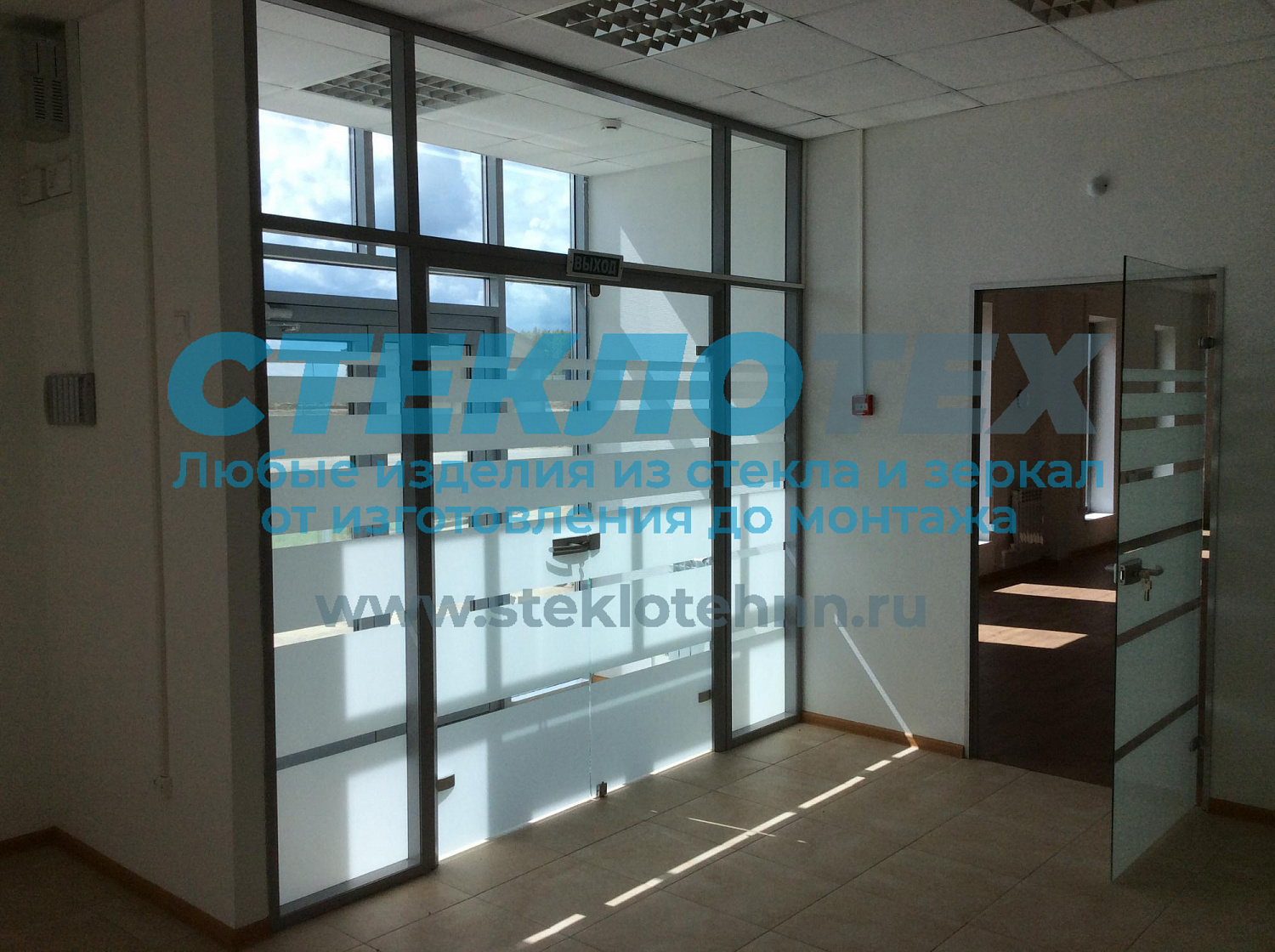  Стеклянные каркасные перегородки